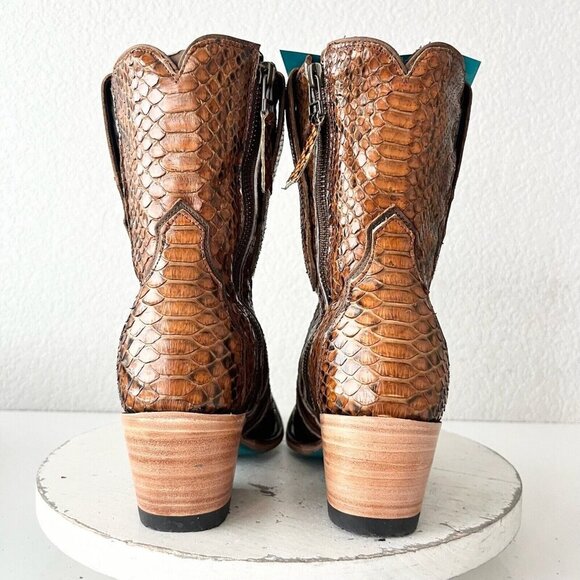 NEW Lane VICKSON Womens Cowboy Bootie 6 Copperhead Leather Western Cowgirl Boots - Picture 3 of 11